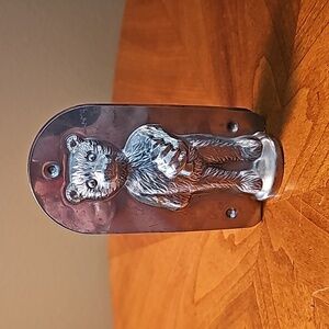 Vintage Bear Holding Tree Chocolate Mold
